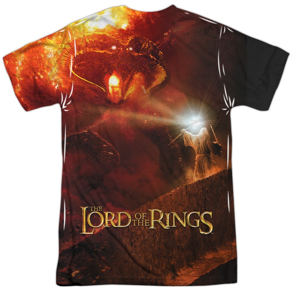 LORD OF THE RINGS SHALL NOT Licensed Sublimated Adult Graphic Tee Shirt SM-3XL gallery