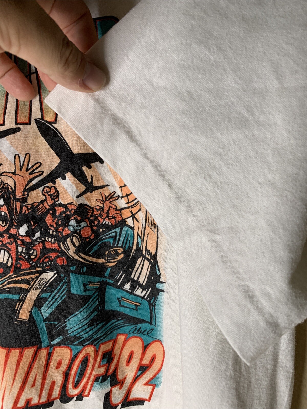 Vintage Airfare War Shirt Mens Sz XL I Survived Travel Promo Tee 90s gallery