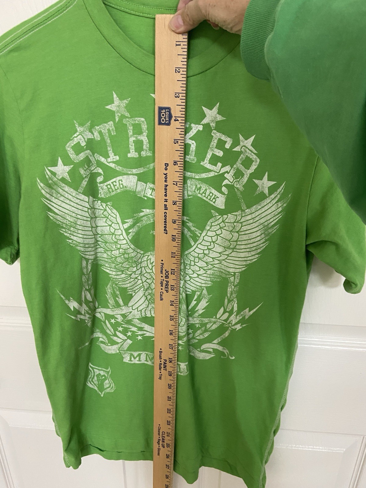 Skully Men's T-Shirt Green Striker Retro Small gallery