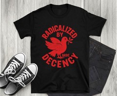 Radicalized By Basic Decency T-Shirt, Peace Dove, Political Tee, Equality Shirt,