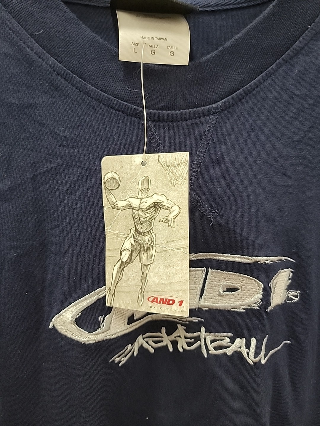 Vintage NWT And1 Basketball T Shirt Y2K Mens Large Blue gallery