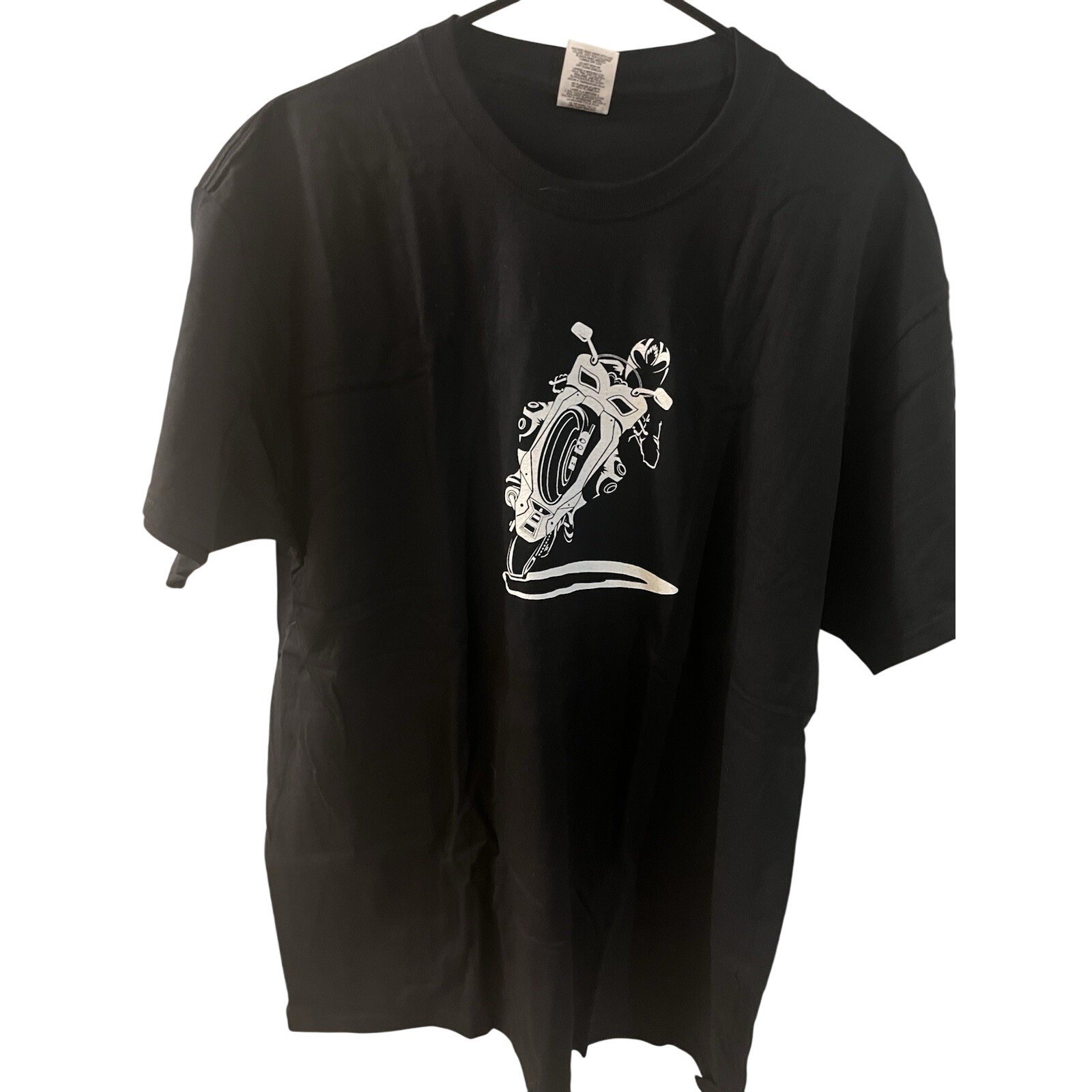 Motorcycle Graphic T Shirt Clutch It Up Biker Tee Black Top gallery