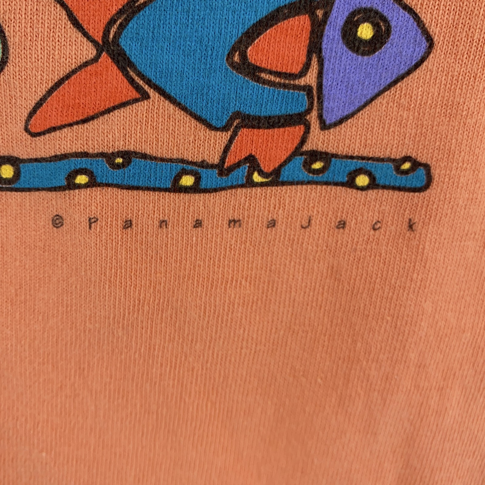 Vintage Panama Jack Shirt Mens Medium Fish Graphic Made USA 90s Tee T-Shirt gallery