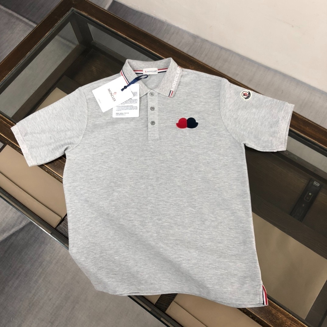 Moncler Gray Men's Summer Short-Sleeve Polo Shirt L gallery