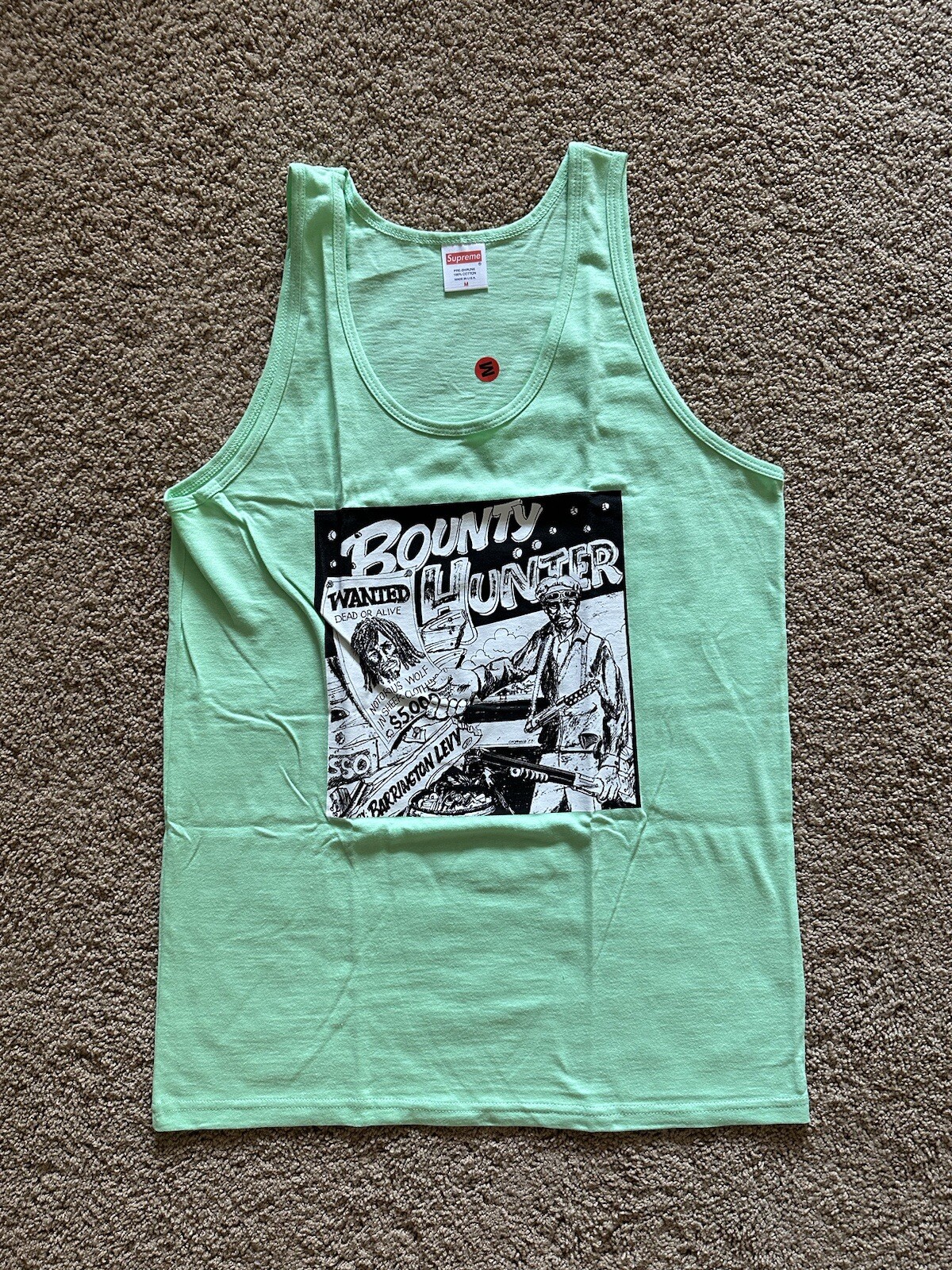 Size M – Supreme Barrington Levy Jah Life Bounty Hunter Tank Top Green SS16 New