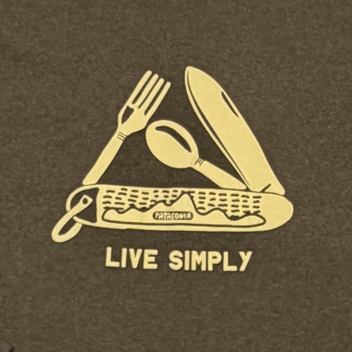 Patagonia Shirt Mens Small Green Long Sleeve Live Simply Graphic T Shirt gallery