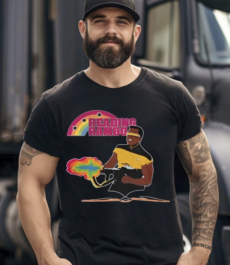 Reading Rambo Black T-Shirt Size S to 5XL