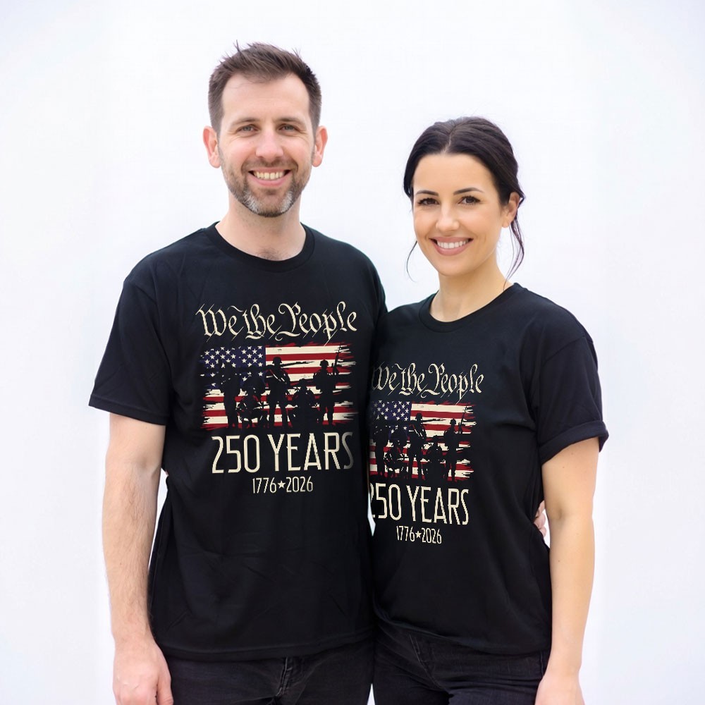 250 Years US Flag 250th Anniversary American Birthday USA T-Shirt Black S-2XL gallery