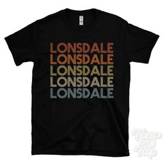 LONSDALE REPEATED RETRO STYLE T-SHIRT mens & womens novelty cool name gift