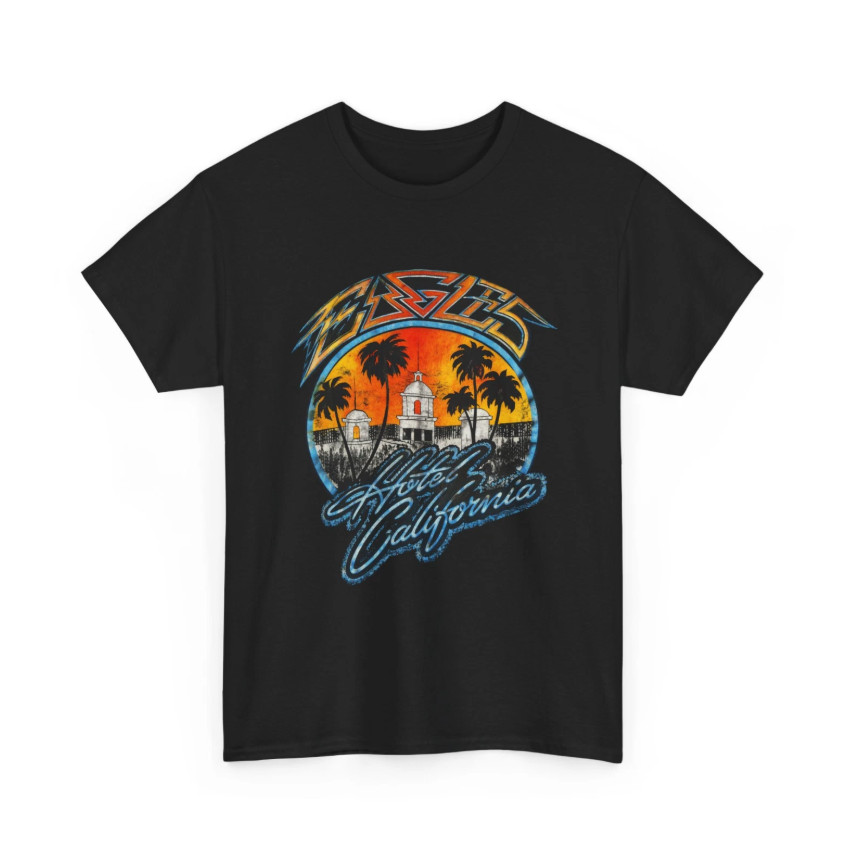 Vintage 80s Hotel California Y2k Eagles T-Shirt Rock Band T-Shirt