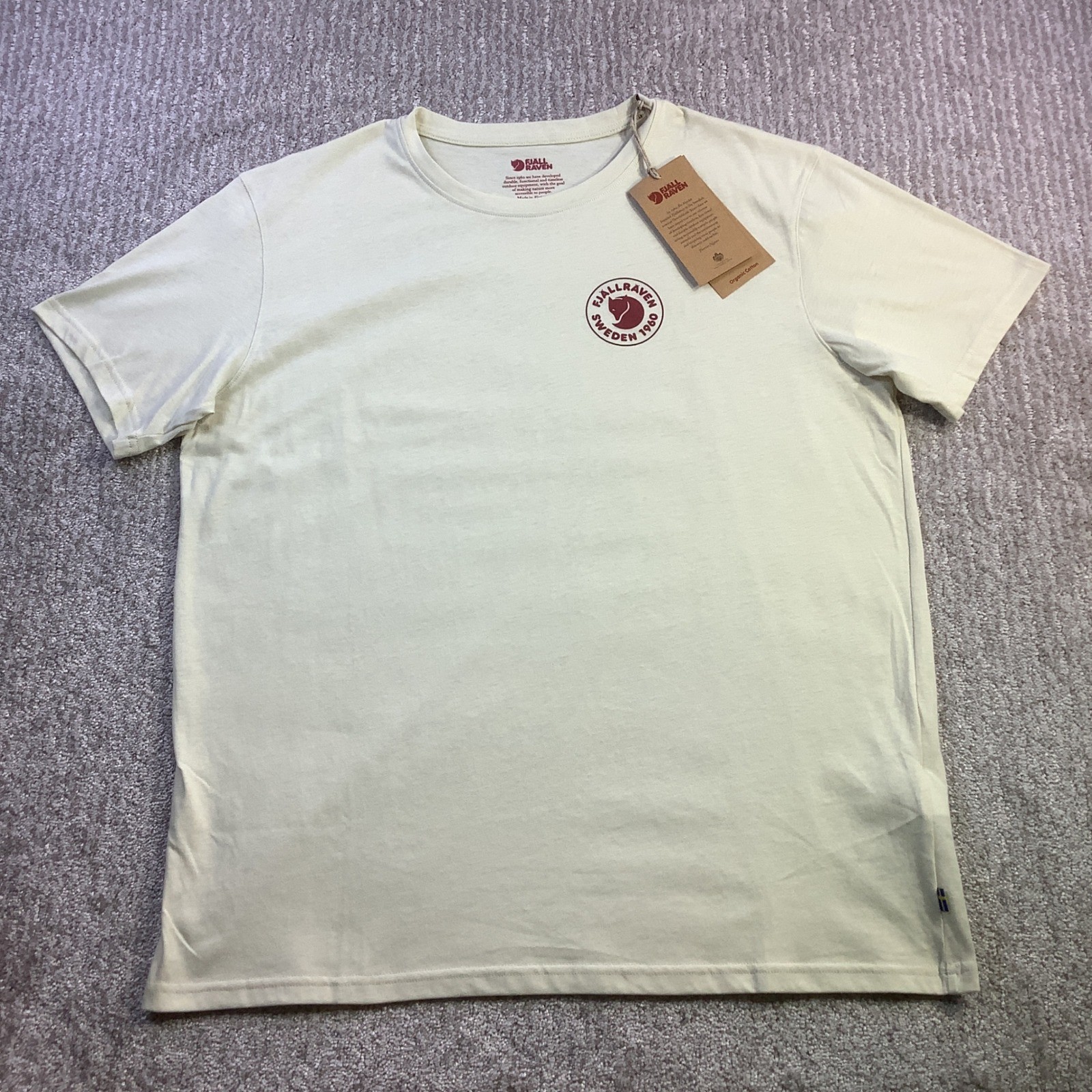 Fjallraven 1960 Logo T-shirt Mens Chalk White Organic Cotton Tee Size XL NWT gallery