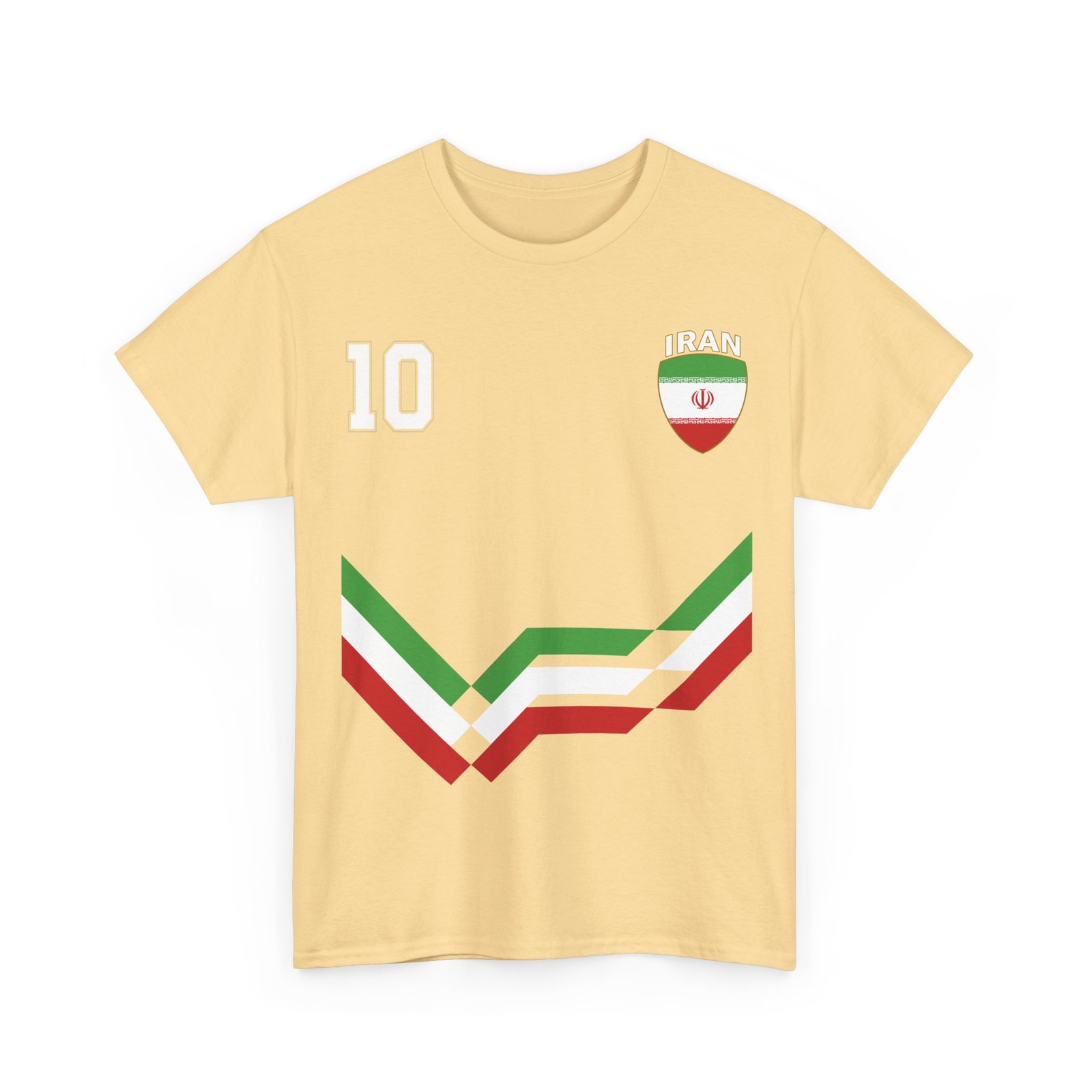 Iran Number 10 Soccer Jersey Style Shirt, Iranian Flag Soccer Shirt gallery