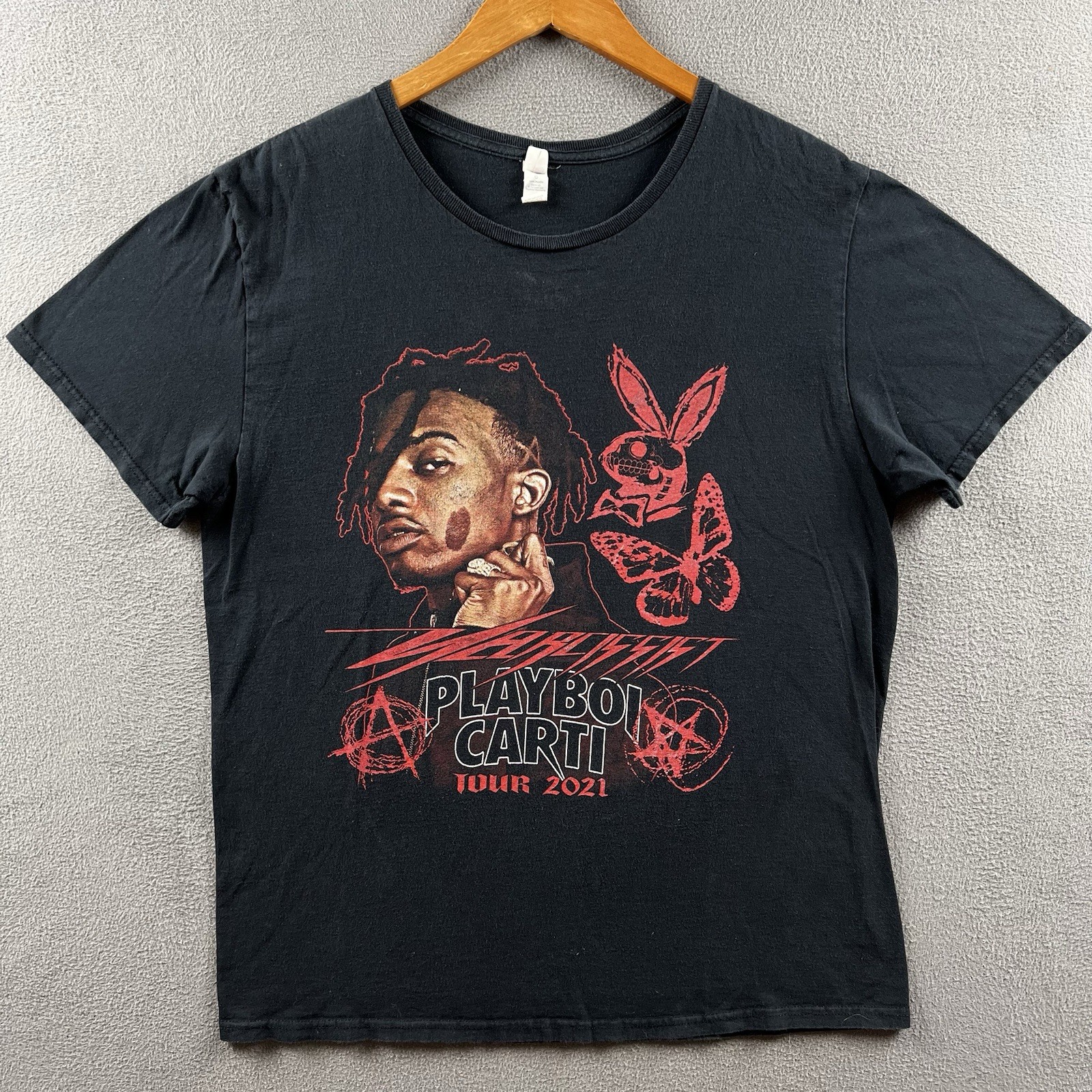 Playboi Carti Shirt Mens Large Black Narcissist Tour 2021 Rap Tee