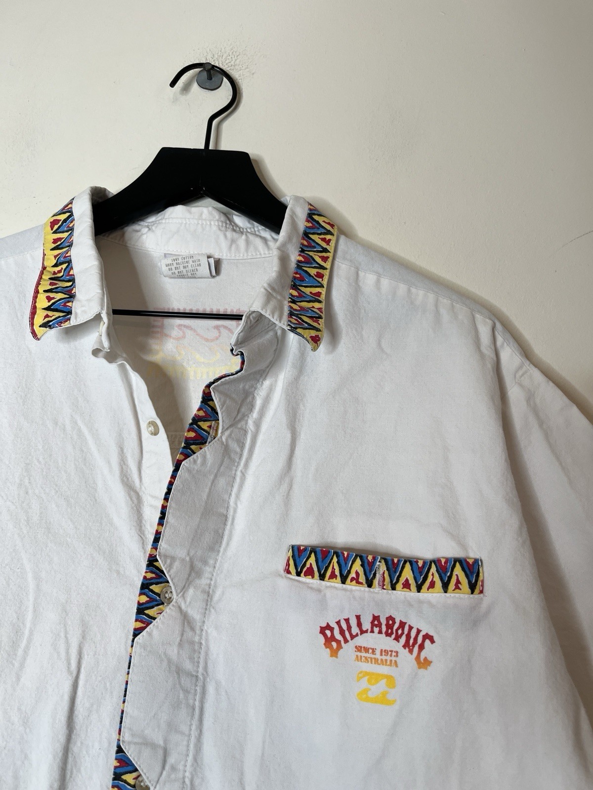 Vintage Billabong Surf Aztec Woven Shirt Mens Size Small Usa Made gallery