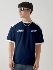 Graphic Printed Drop-Shoulder Sleeves Oversized Cotton T-shirt
