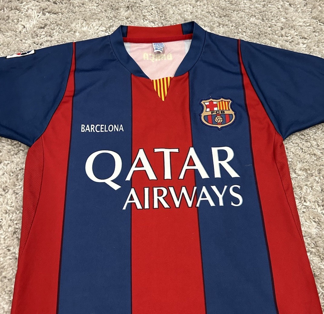 FC Barcelona Qatar Airways Remini Soccer Jersey gallery