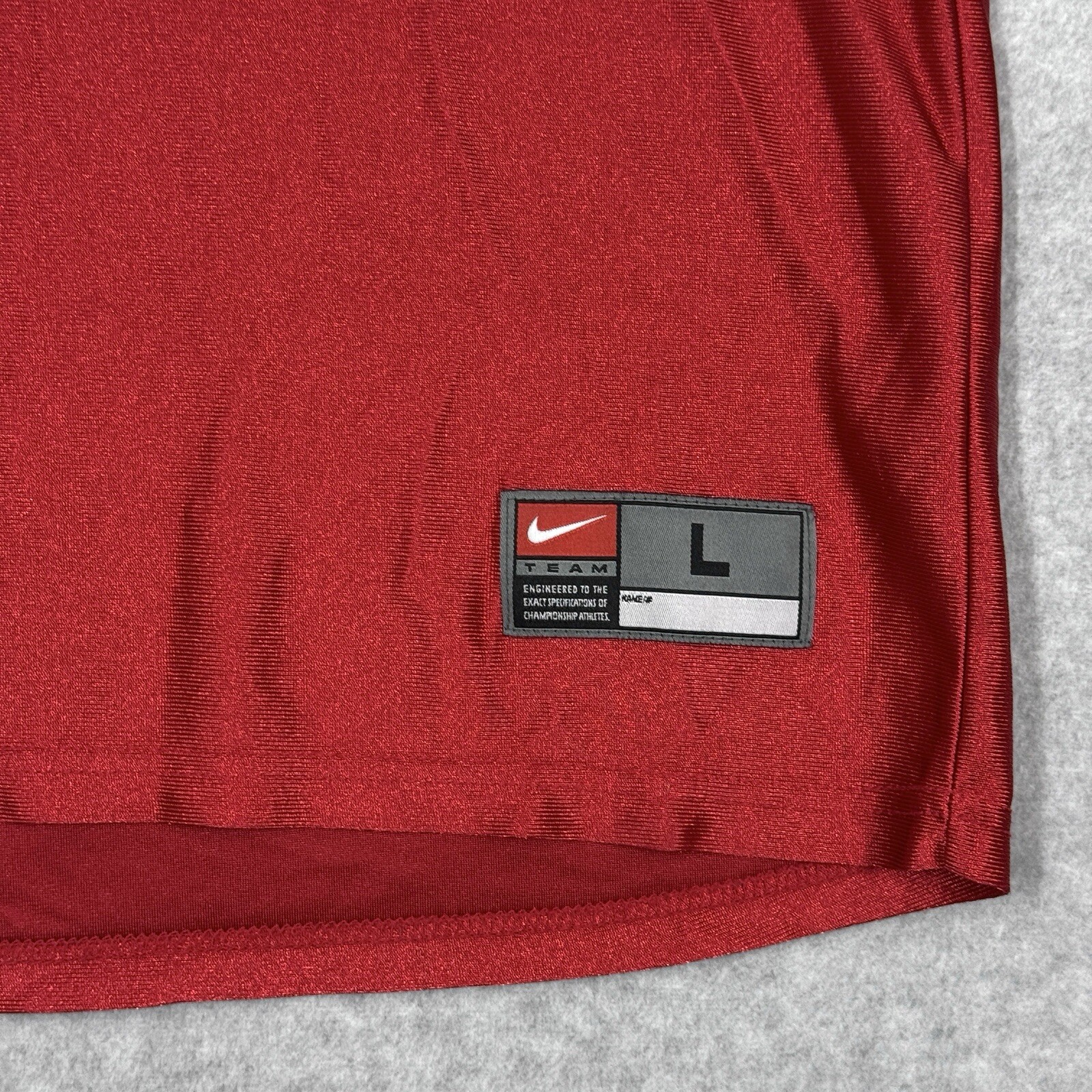Vintage Nike Shirt Mens Large Shiny Dazzle Warm Up Jersey Team Sports Y2K Red gallery