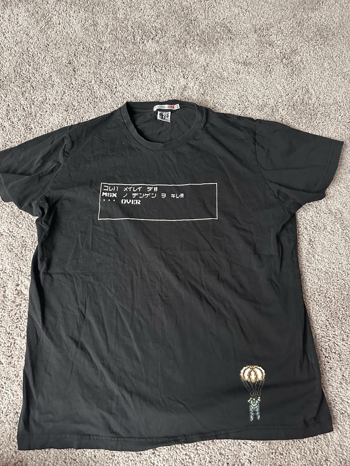 Vintage uniqlo Metal Gear 25th anniversary T-shirt pixal video game ps1 XL Shirt