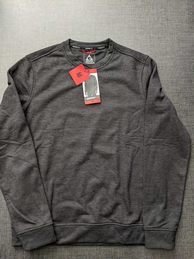 NWT Gerry Men’s Long Sleeve Crew Sweater Size Medium Black