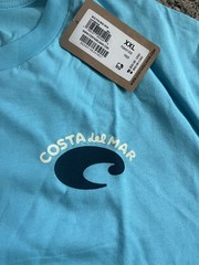 Costa Del Mar Performance Tee Shirt Big Fin Win Graphic Back NWT XXL