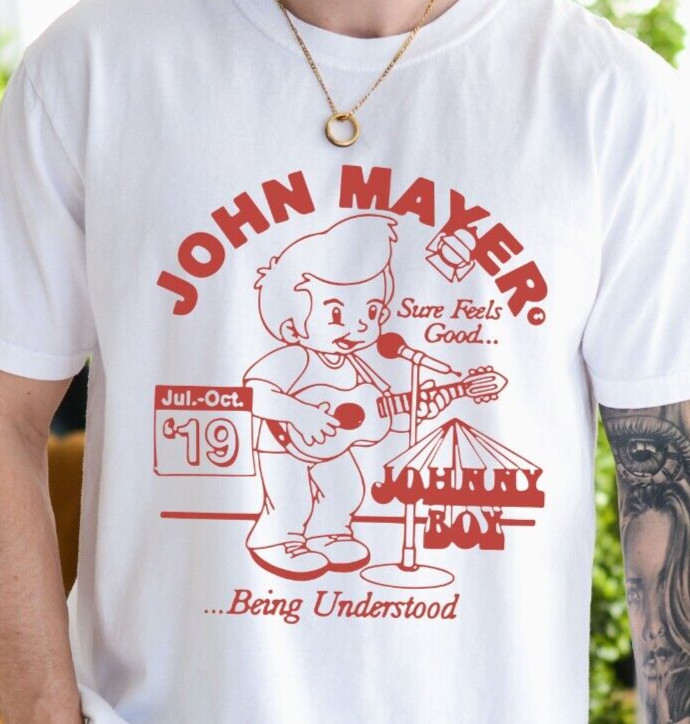 John Mayer Johnny Boy MSG T-Shirt Premium Vintage Black Comfort Colors 1717 Tee