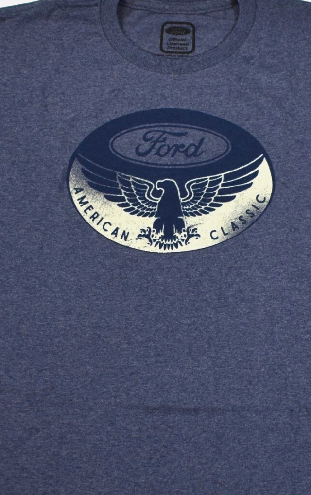 Ford Mens American Classic Eagle Logo Navy Heather Shirt New M, L, XL gallery