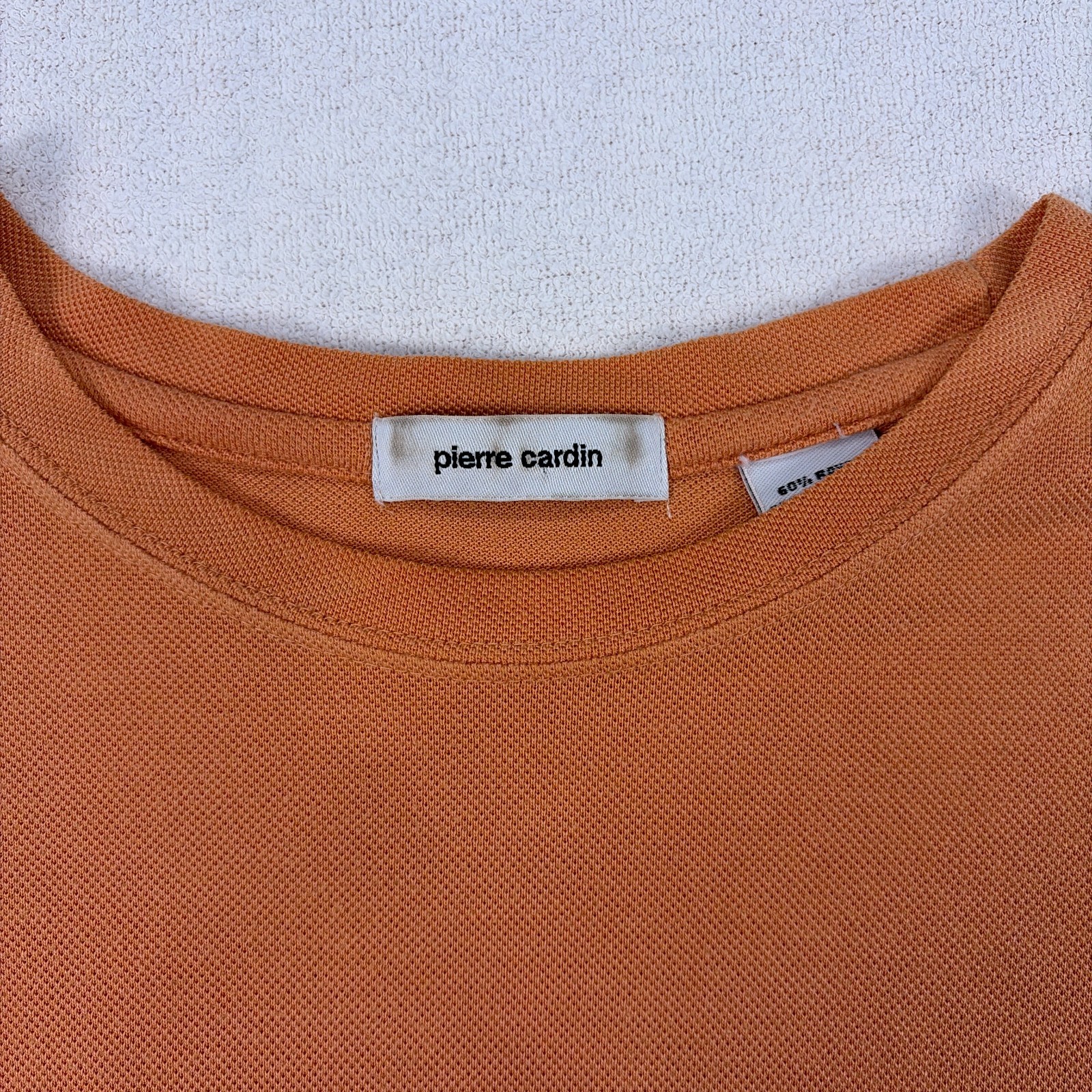 Pierre Cardin Men's Large T-Shirt Orange Rayon Blend Soft Short Sleeve Crew Neck gallery