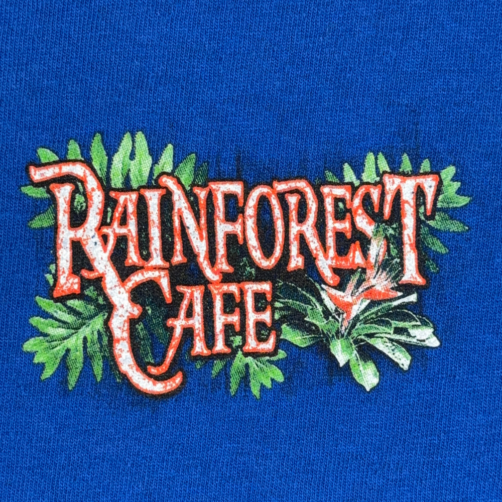 Rainforest Cafe Shirt Adult EXTRA LARGE Blue Orlando Florida USA Y2K gallery
