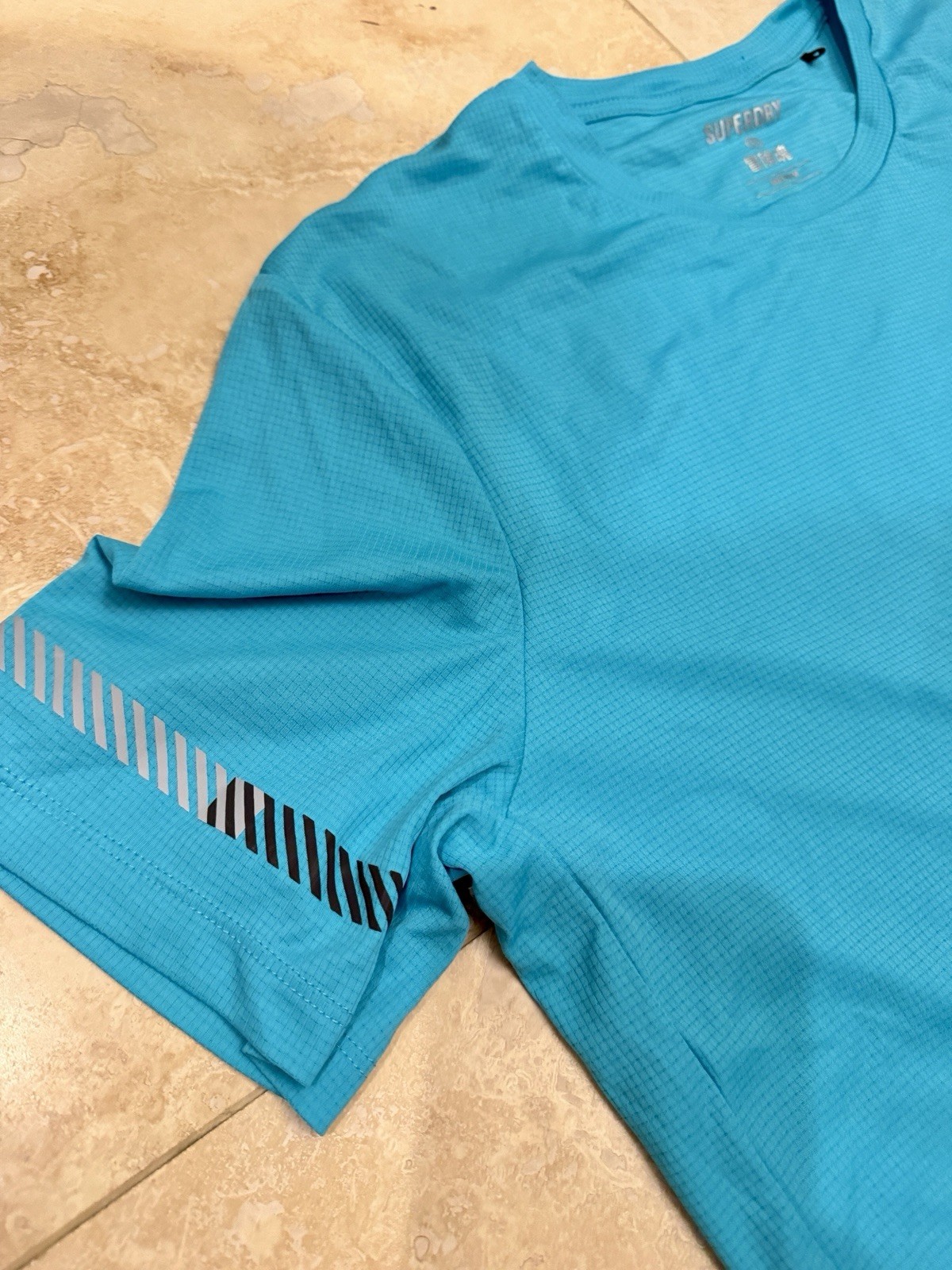 Superdry Shirt Athletic Teal Mens Medium Short Sleeve Crew Neck Tee Blue Green gallery
