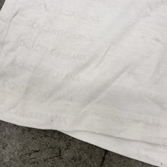 Dolce & Gabbana Text Logo Graphic Long Sleeve Full Zip T-Shirt White Size Large
