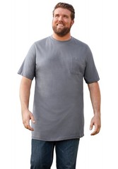 Boulder Creek by KingSize Heavyweight Longer-Length Pocket Crewneck T-Shirt