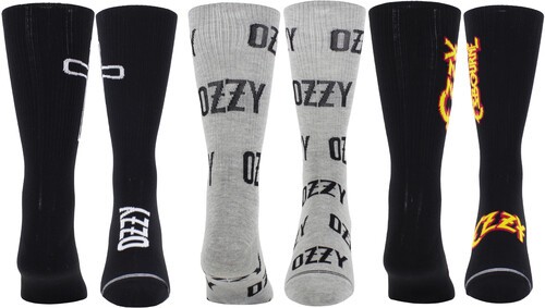 Ozzy Osbourne - Perri's - Ozzy Osbourne - Volume - Crew Socks (3 Pack) [New ] So gallery