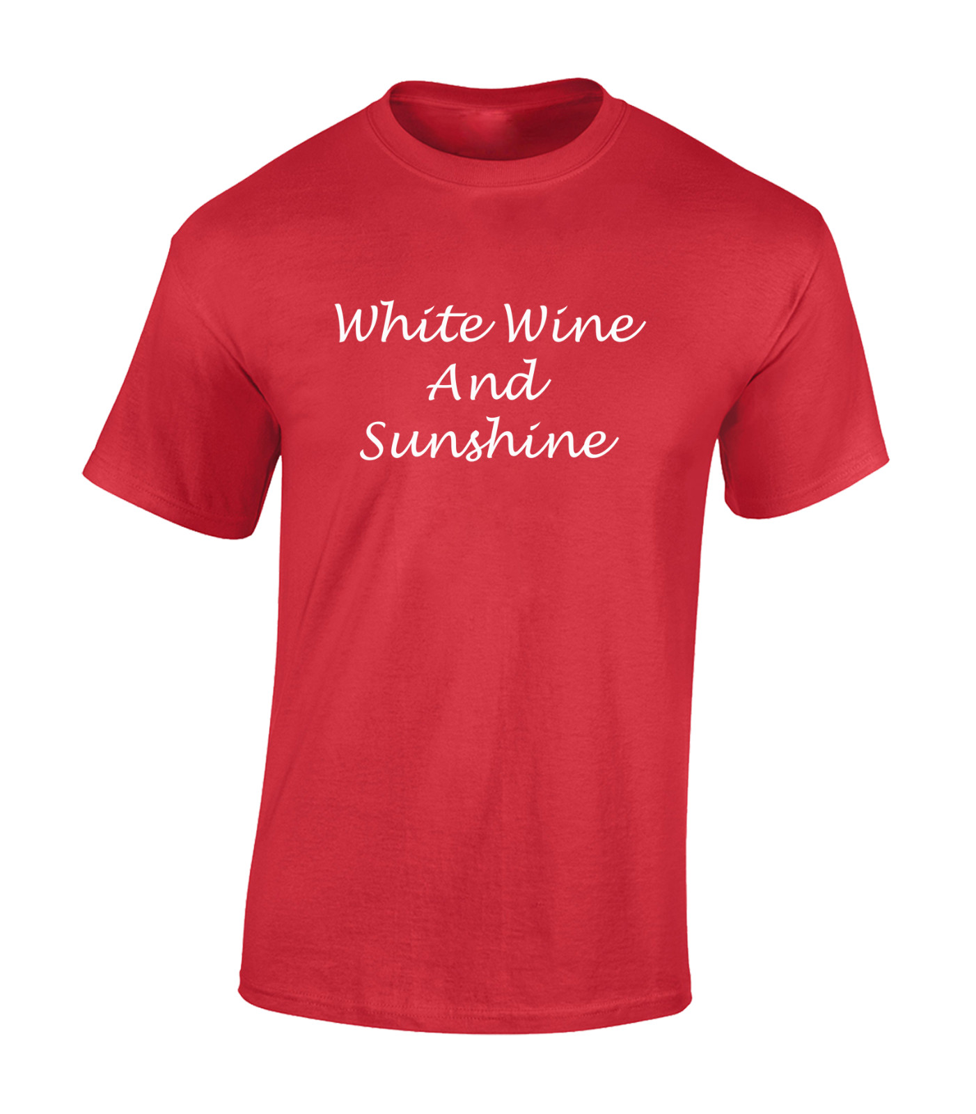 WHITE WINE & SUNSHINE MENS T SHIRT COOL HOLIDAY CLOTHING SUMMER CASUAL TOP gallery