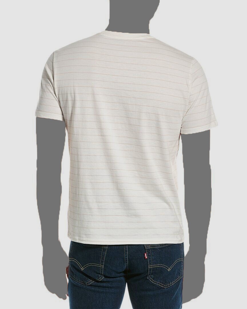 $145 Vince Men's White Striped Cotton Longsleeve T-Shirt Size XL gallery