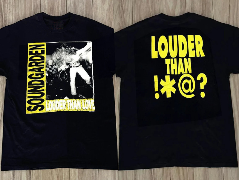 Soundgarden Louder Than Love Heavy Cotton Black Unisex All Size Tee Shirt BL311