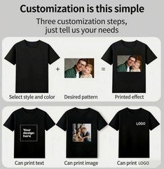 Personalized T Shirt Print Your Logo Photo Text Custom Made Tee for Kids & Adult