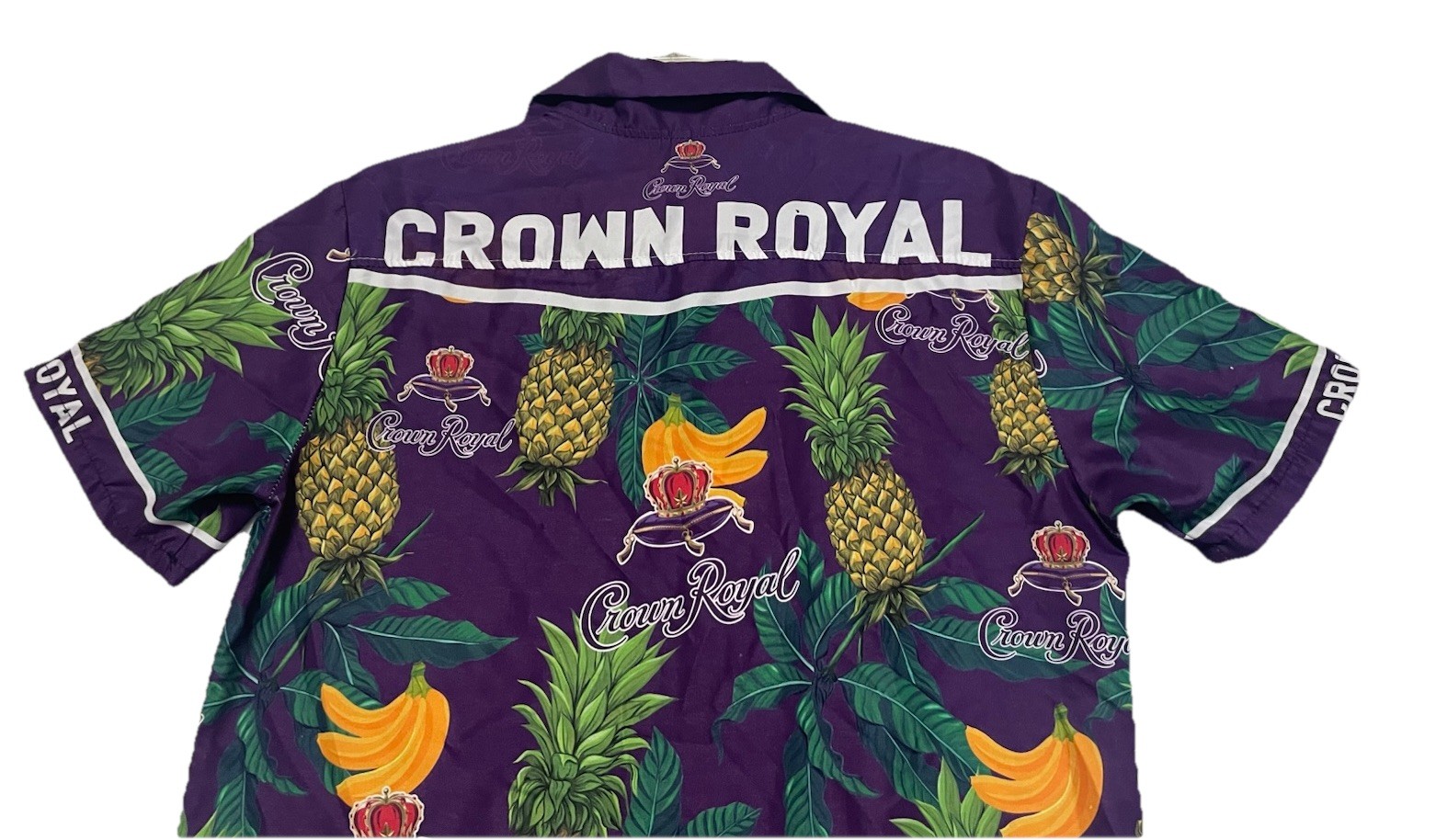 CROWN ROYAL Size S Mens s/s button up tropical pattern shirt Hawaiian Shirt gallery