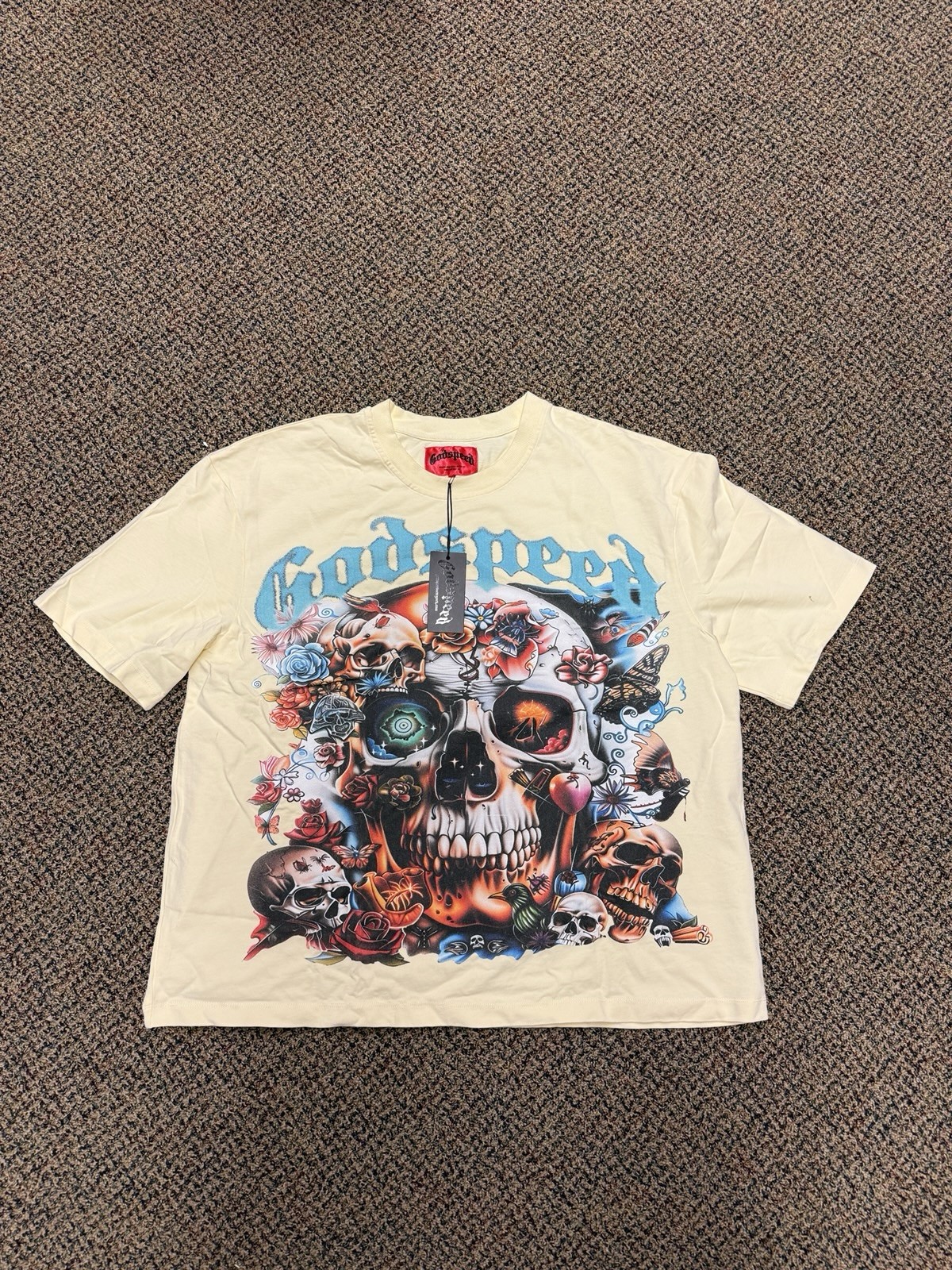 Godspeed Floral Skull Tee Cream gallery