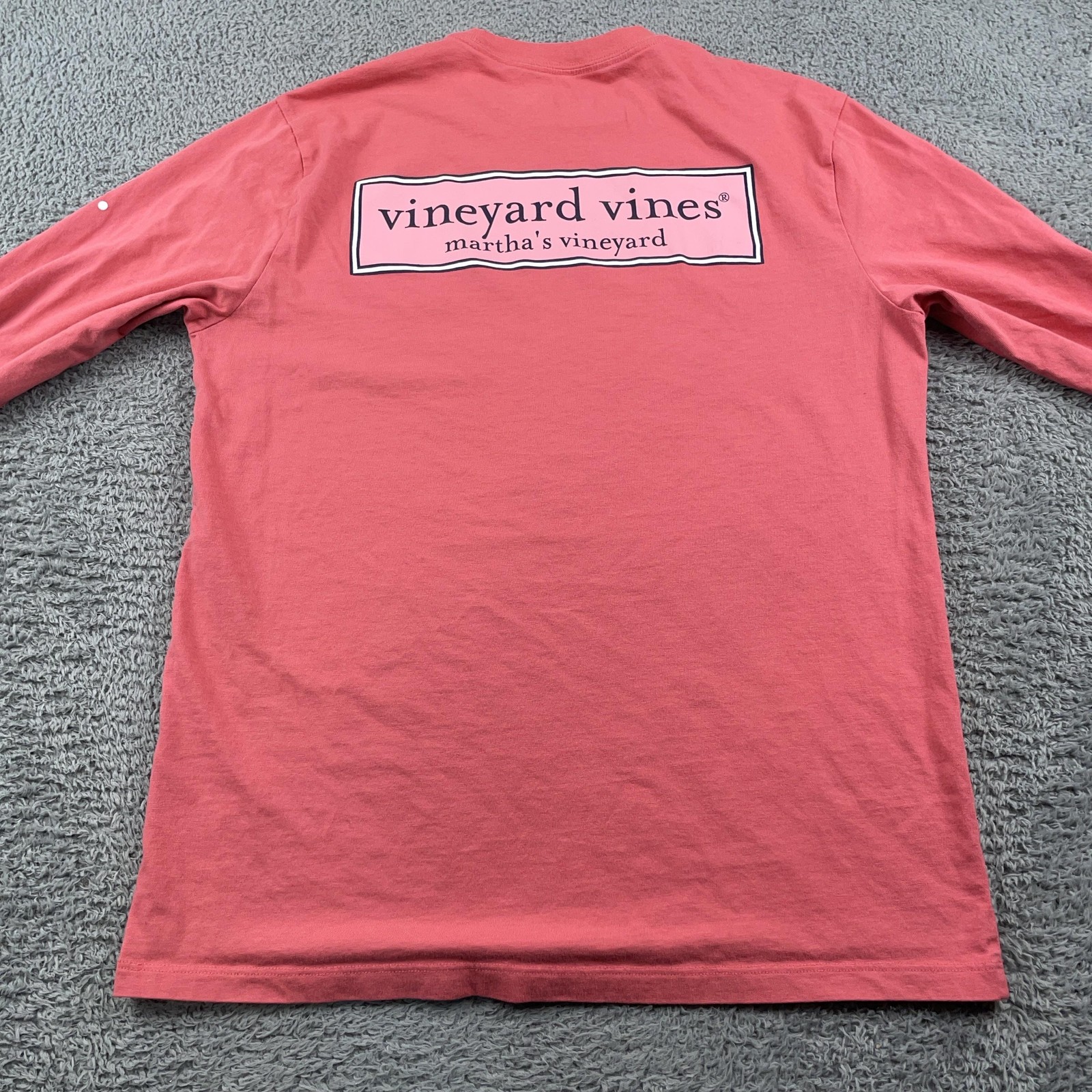 Vineyard Vines Shirt Mens Small Pink Long Sleeve Pocket Preppy Lightweight gallery