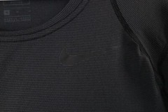 Nike Pro Mens Medium Fitted Striped Knit Running Jogging Gym Training T-Shirt