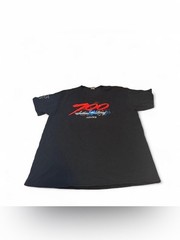 Scottland rising 700 Black Graphic Tee with Red and Blue 700 Design