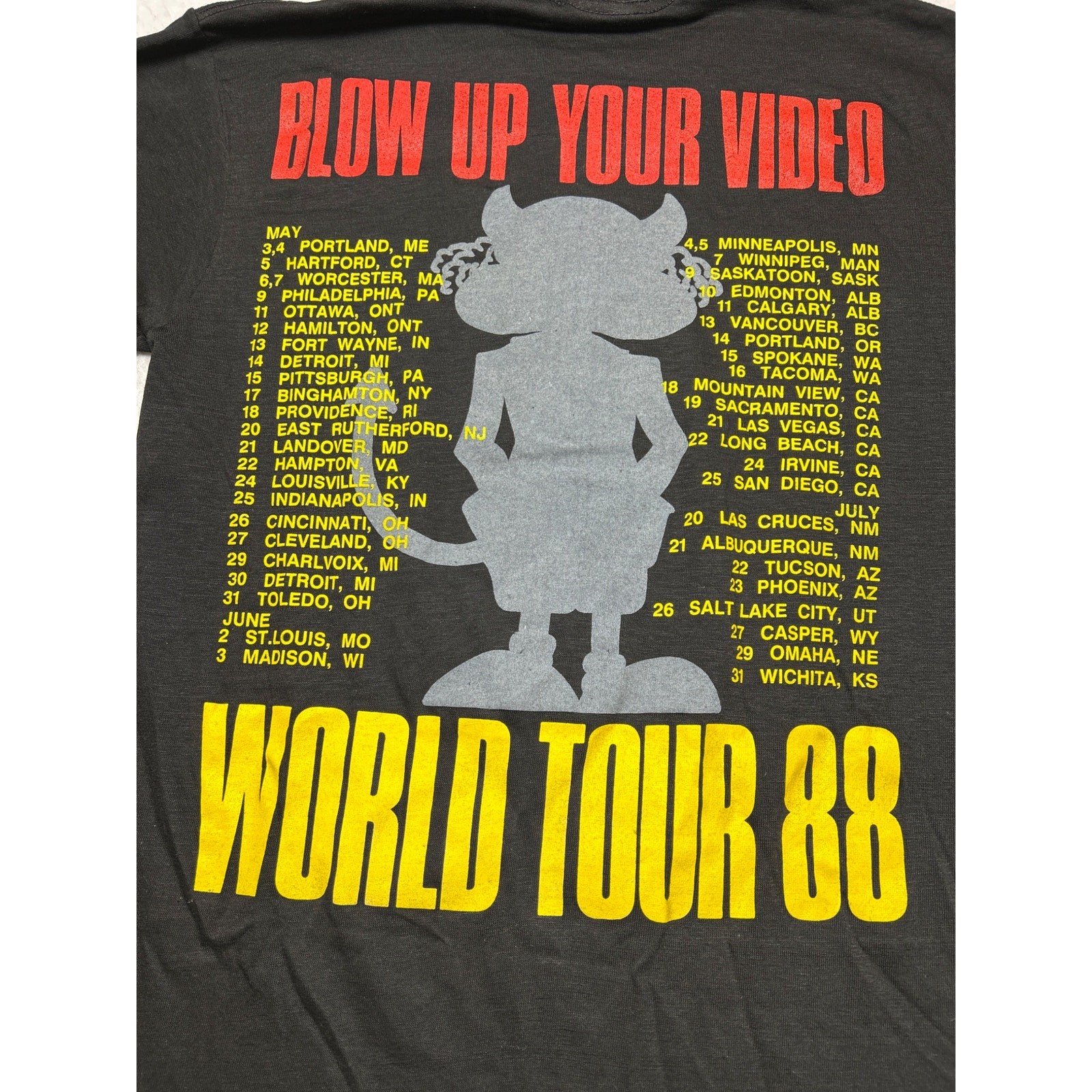 Vintage 1988 AC/DC Blow Up Your Video World Tour T-Shirt M Single Stitch gallery
