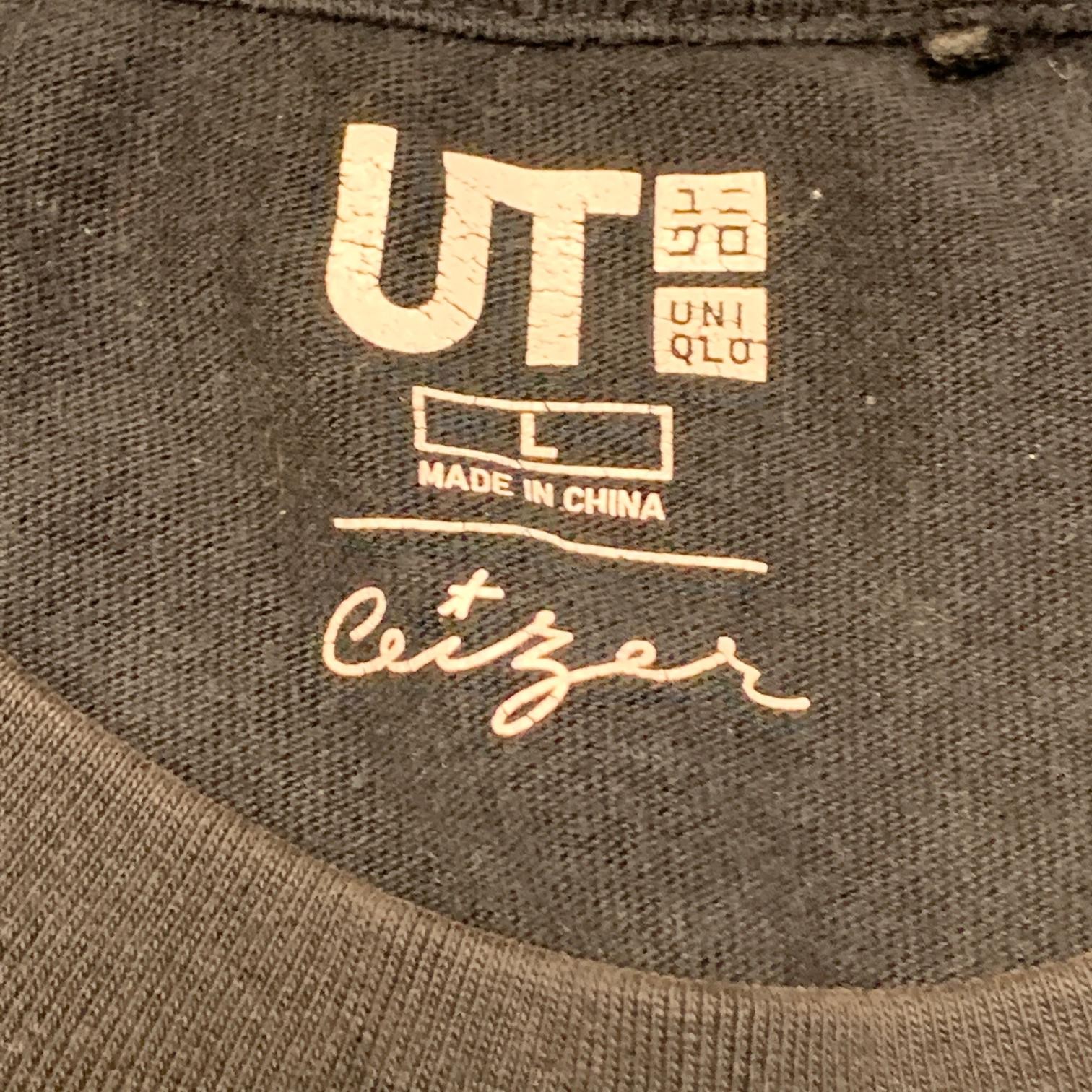 Uniqlo Pieter Ceizer T Shirt Mens Large Black Cotton Keep Going Graphic Trendy gallery