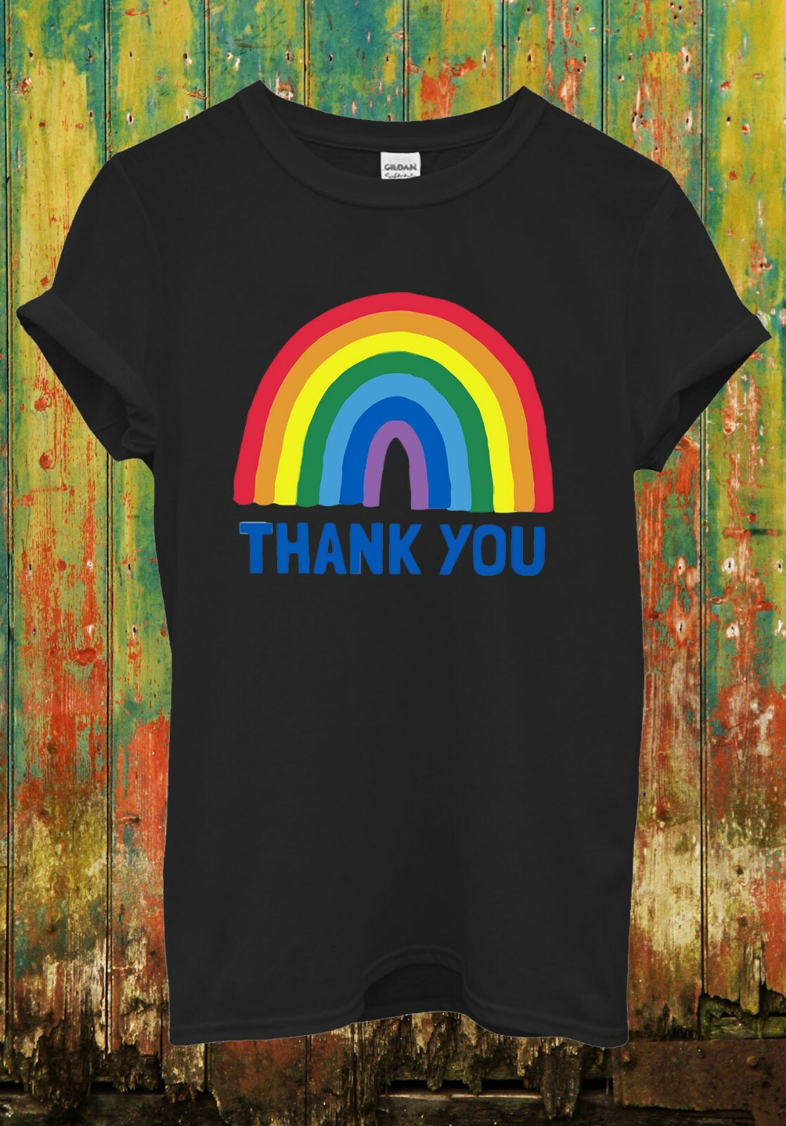 NHS Thank You Rainbow T Shirt Stay Safe Stay Alert Men Women Unisex Tee Top 2533 gallery