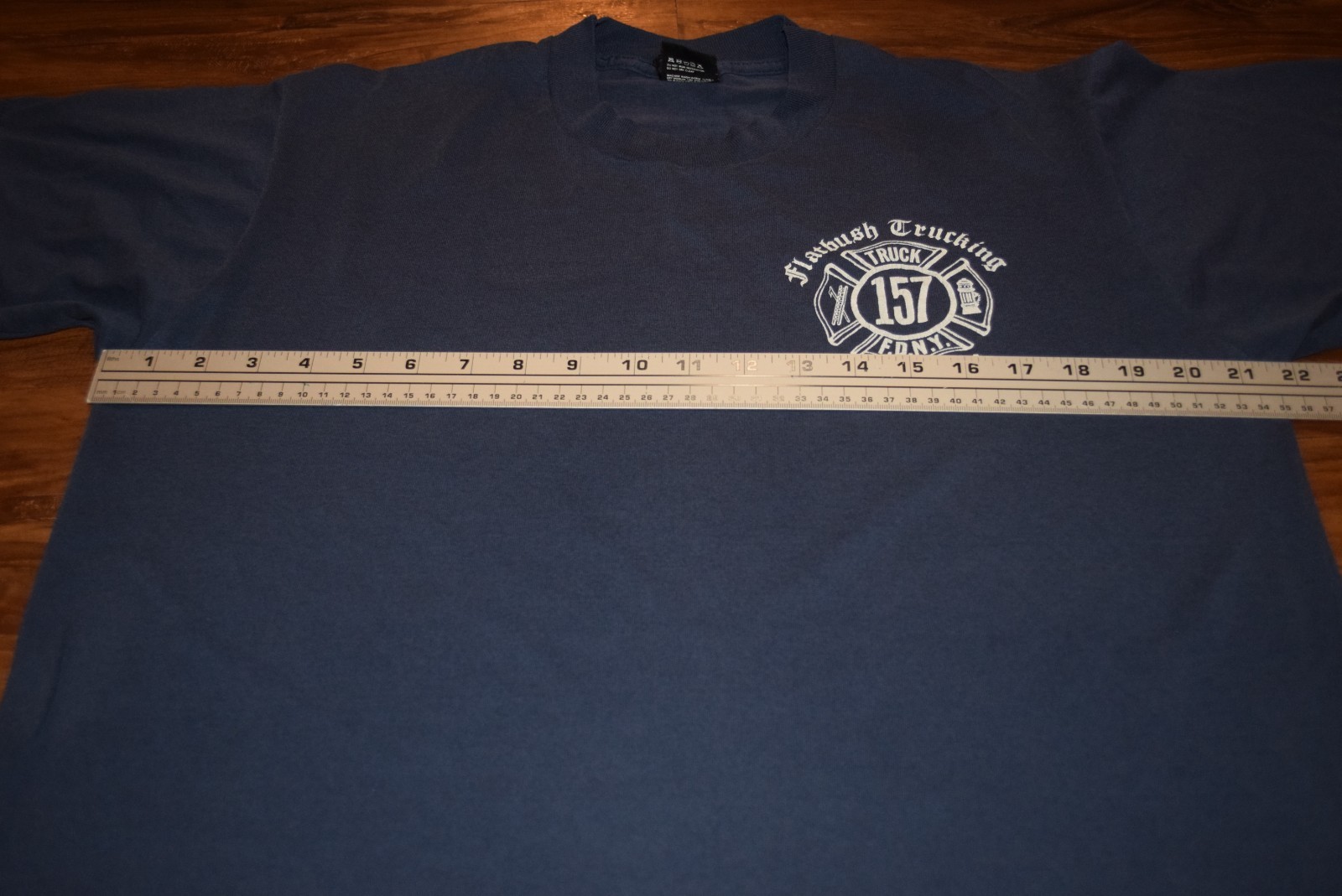 FDNY vtg Single Stitch Fire New York Flatbush Brooklyn t shirt Tag XL Fit L L/XL gallery