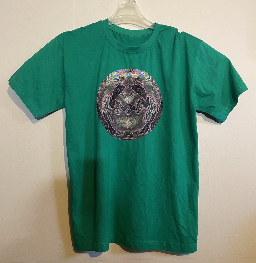 custom made t-shirts Unique Art merch Design Size Large Green Color crew neck