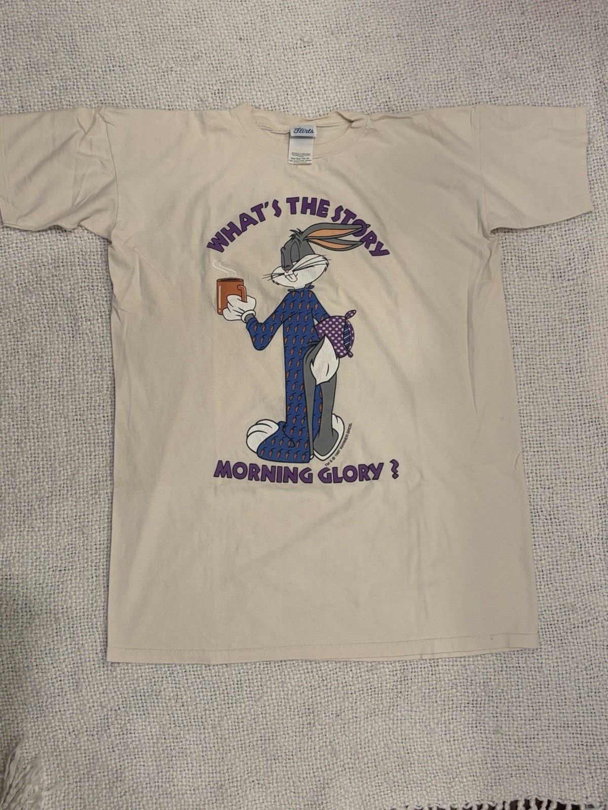 Vintage 1997 Bugs Bunny Morning Glory Sleep Shirt OSFA Looney Tunes XL XXL