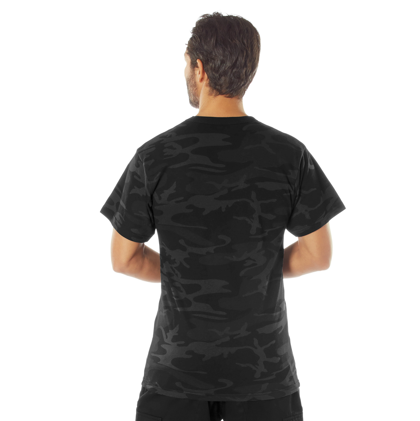 Rothco Men's Midnight Black Camo Tactical T-Shirt - Camouflage Fashion Tee gallery