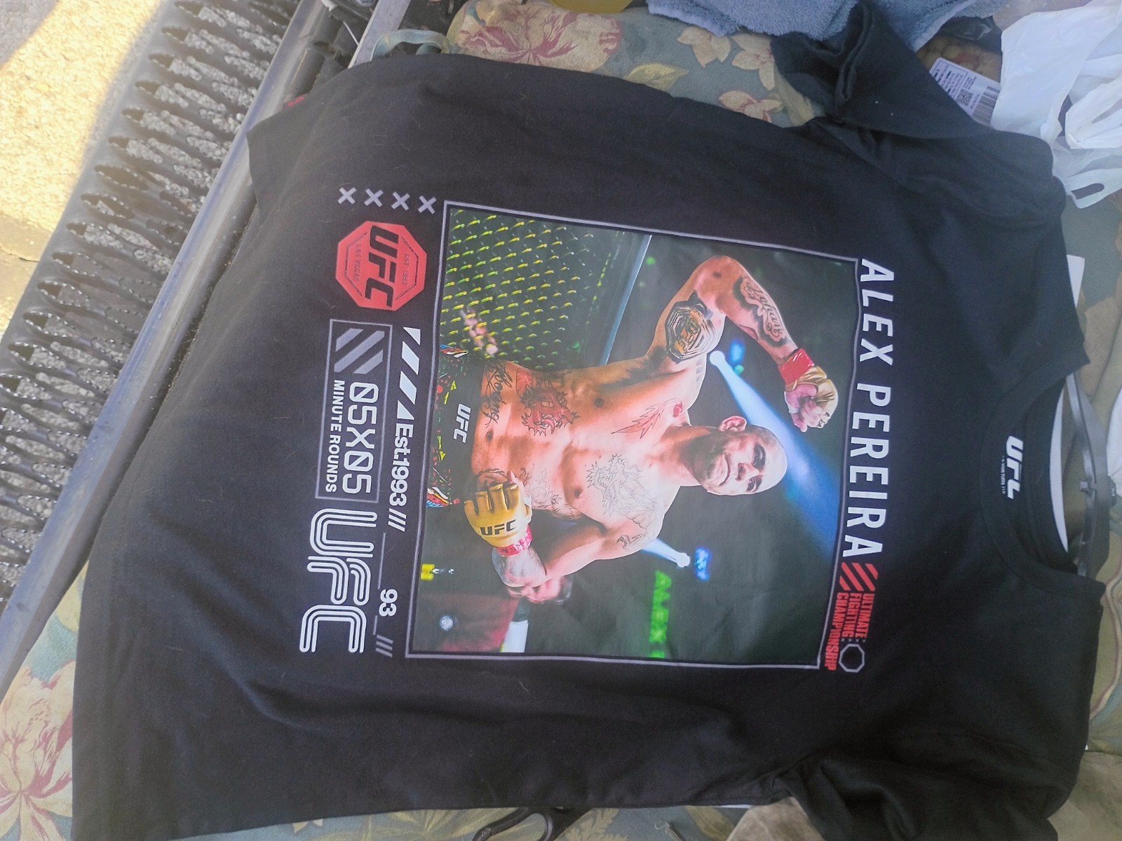 Alex Pereira UFC Medium1 Unisex Graphic T-Shirt for UFC ultimate fighting champ gallery