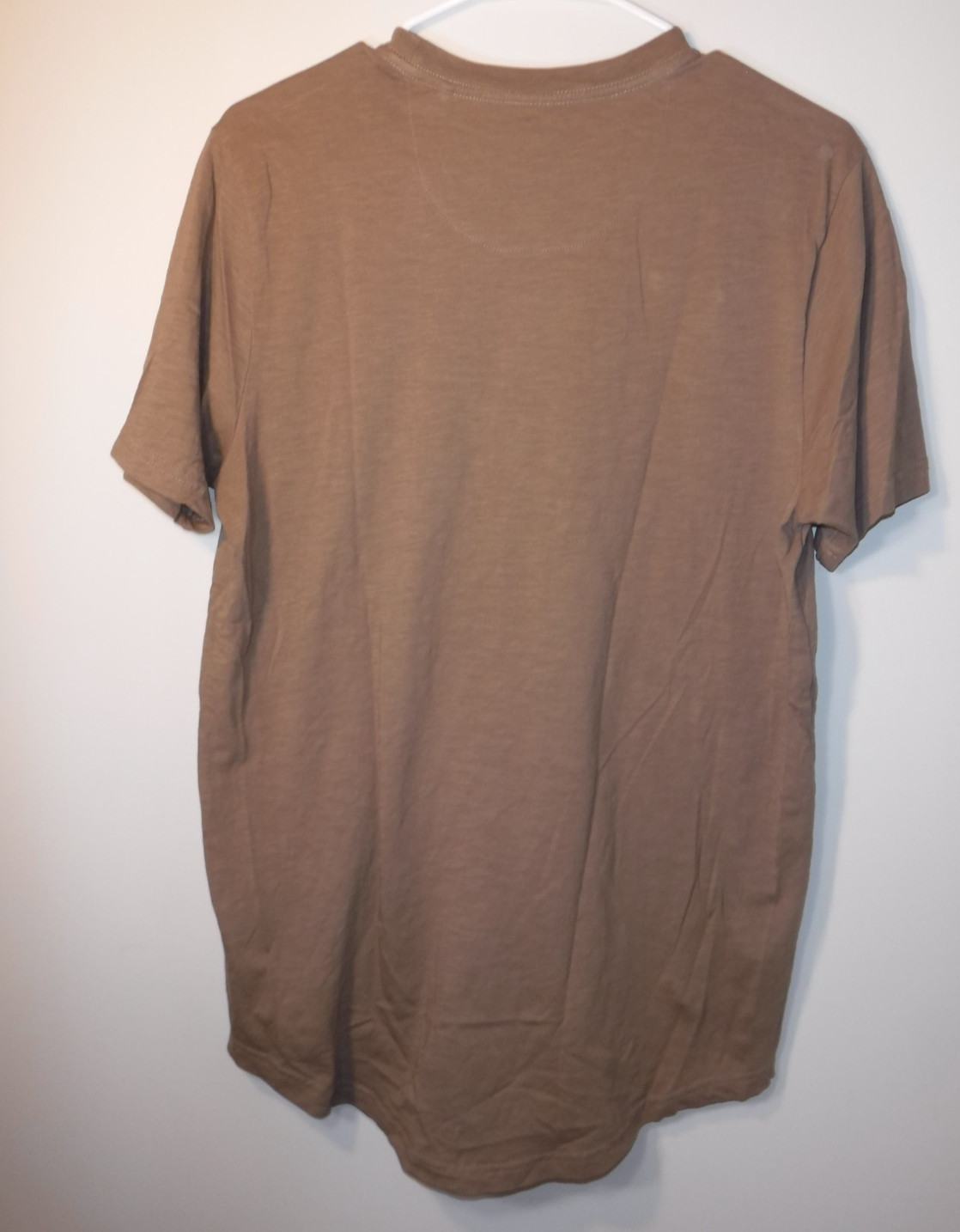 Free Planet Organic Cotton Crew Neck T-Shirt Mens M Camel Brown Eco Friendly gallery